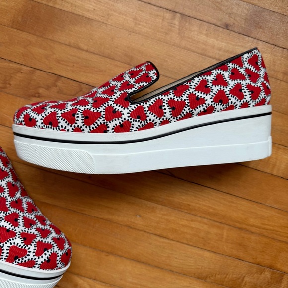 STELLA MCCARTNEY Hearts Binx Slip-On Wedge Platform Sneaker Women's Size EU 40 - Picture 3 of 14